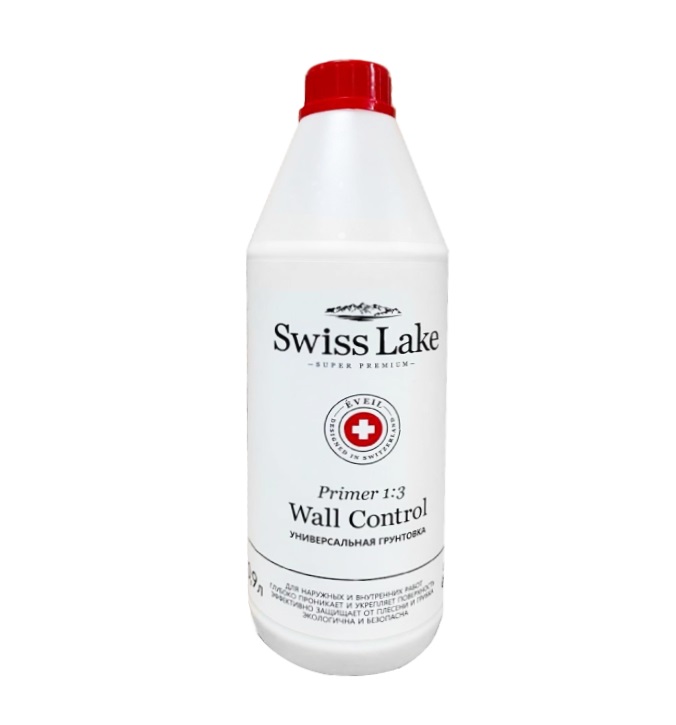 Грунтовка универсальная Swiss Lake Primer 1:3 Wall Control акриловая 0.9 л